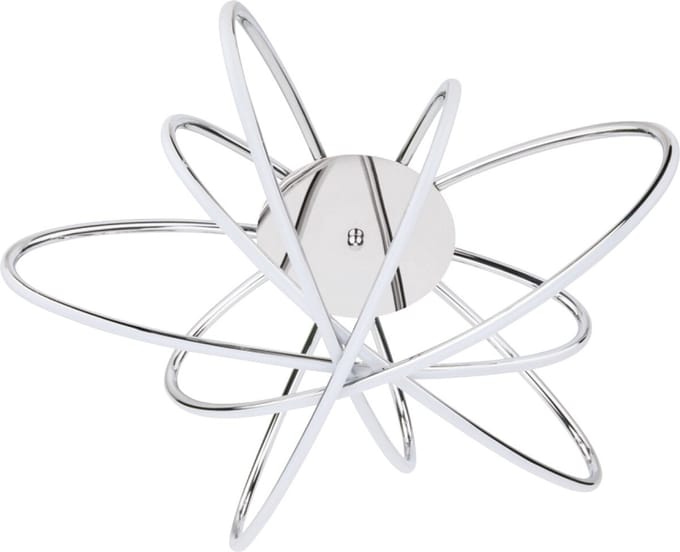 LED Plafondlamp - Plafondverlichting - Glama - 100W - Natuurlijk Wit 4000K - Mat Chroom - Aluminium