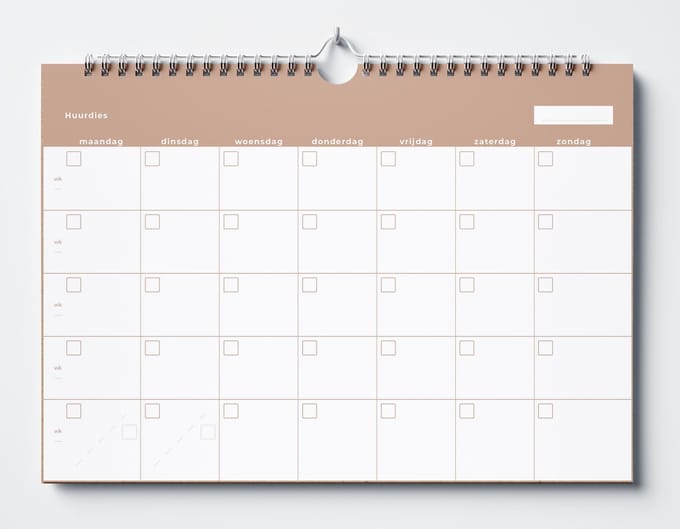 Huurdies Planner - 18 maanden - Tijdloos - A4+