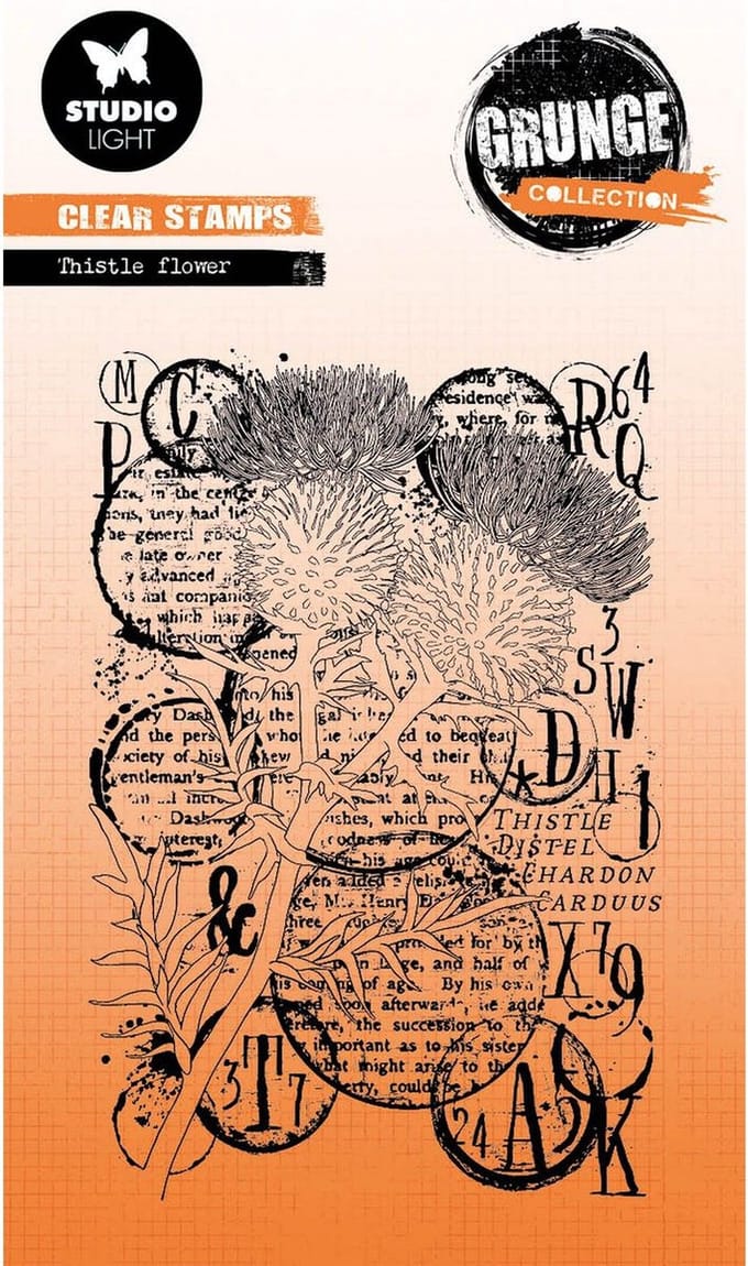 Studio Light Grunge Collection Clear Stempels Thistle
