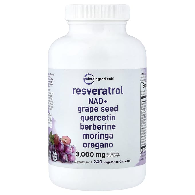 Micro Ingredients, Resvératrol, 240 Capsules Végétales
