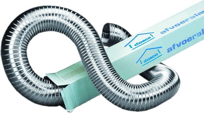 Aluminium afvoerslang - 3 meter - 152mm.