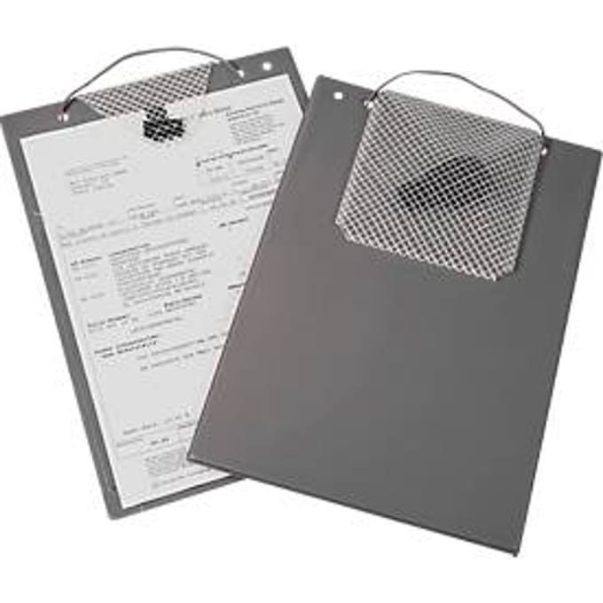 EICHNER besteltas Plus, met klittenbandsluiting en sleutelvak, voor DIN A4 documenten, grijs, 10 stuks