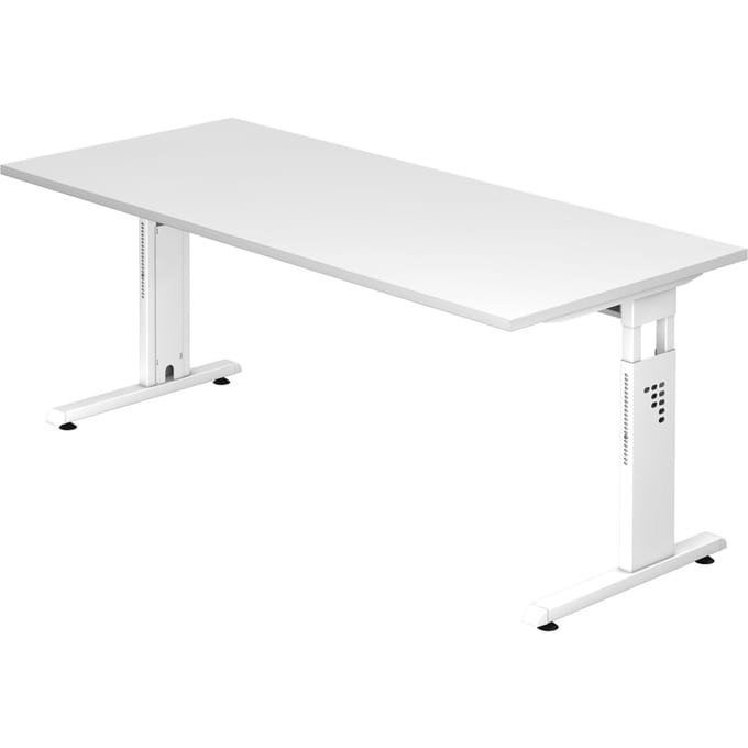 MEGA 19 W - 180 x 80 Tafelhoogte I In hoogte verstelbaar Wit/Wit