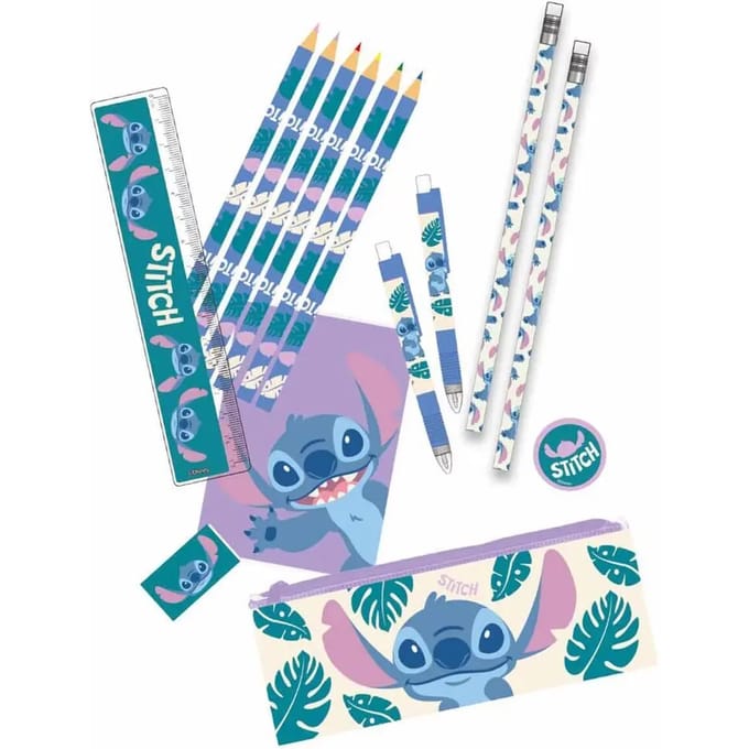 CyP Brands Lilo & Stitch pencil case stationery set 14 pieces Stationery