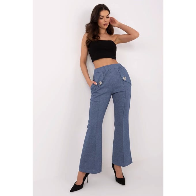 Sculpted Button Pants - Blauw - Blauw / One Size