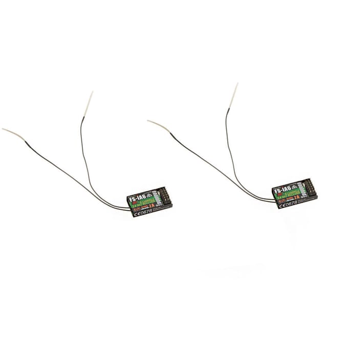 2 stuks 2.4G Flysky FS-iA6 6-kanaals afstandsbedieningontvanger met dubbele antenne