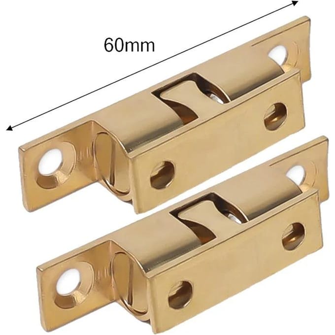 1 stuks Meubeldeur Kogelvanger Messing Dubbele Roller Veer Kogelvanger Sluitingen Kast Deur Verstelbare Spanning Sluiting 60mm