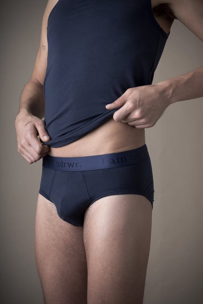 NDRWR by Woody - Duopack 2 Herenslips - Whale Blue - Small