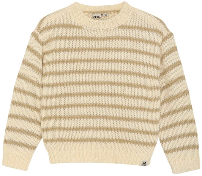 Daily7 - Knitted Sweater Stripe - Sand - Maat 80