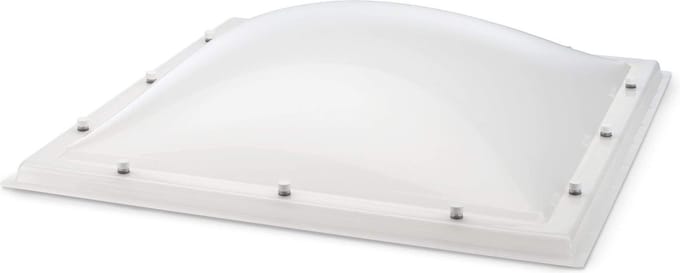 Domelite lichtkoepel enkelwandig - opaal 0700 x 0700 mm