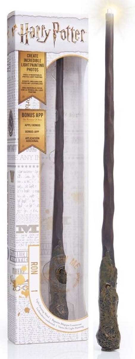 Harry Potter - Ron's Verlichte hand beschilderde Toverstok met LED