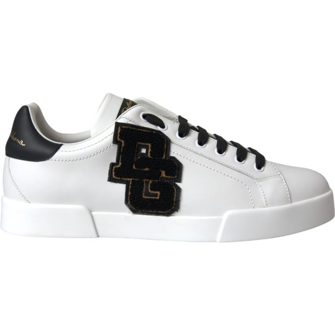 Dolce & Gabbana Witte Leren DG Logo Casual Lage Sneakers Schoenen