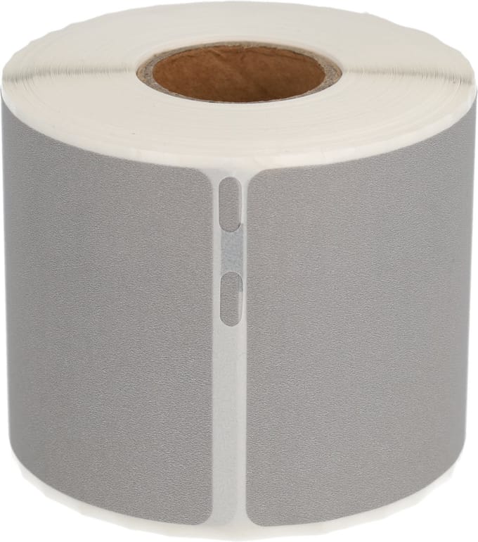 DULA Dymo kompatible Etiketten, S0722430 99014, 101 x 54 mm, Silber, Permanent, 1 Rolle, 220 Etiketten pro Rolle