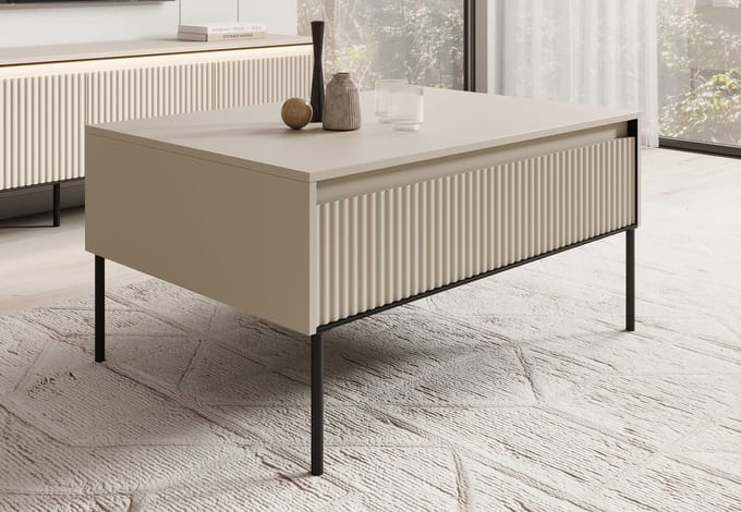 Meubella - Salontafel Timoteo - Beige - 100 cm