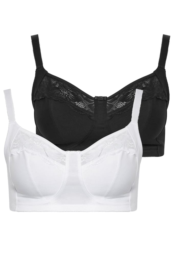 Yours Yourset Set Van 2 Witte Beha's Met Kanten Afwerkingsize 85K