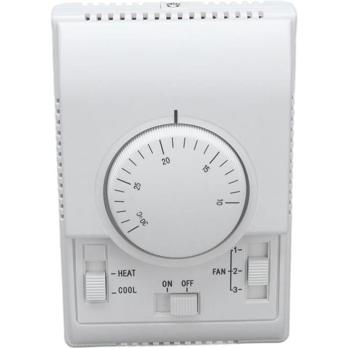 Centrale Airconditioning Thermostaat 2-Weg Mechanische Bedieningsschakelaar Conditioner 110‑220V white