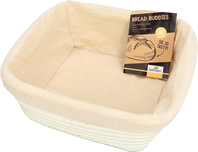 Vierkante Gärkorb met Katoenen Bekleding voor Brood