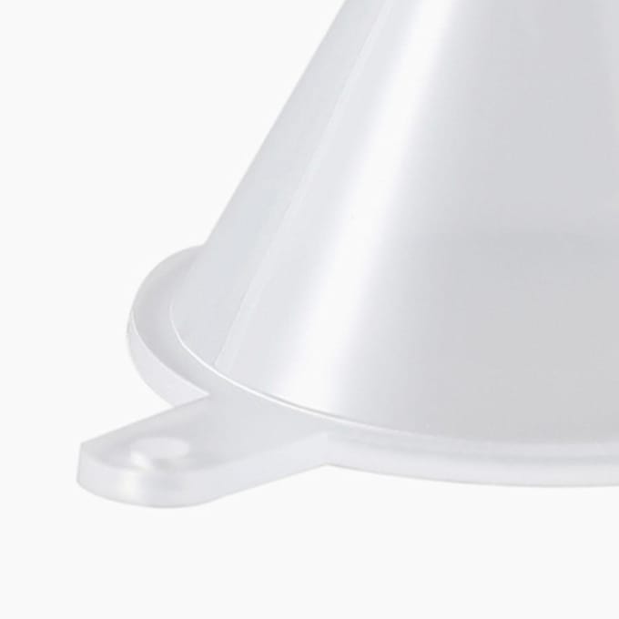 Mini Trechter Transparant Brede Mond Plastic Multifunctioneel Vaatwasserbestendig Kleine Trechter voor Laboratoriumfles white