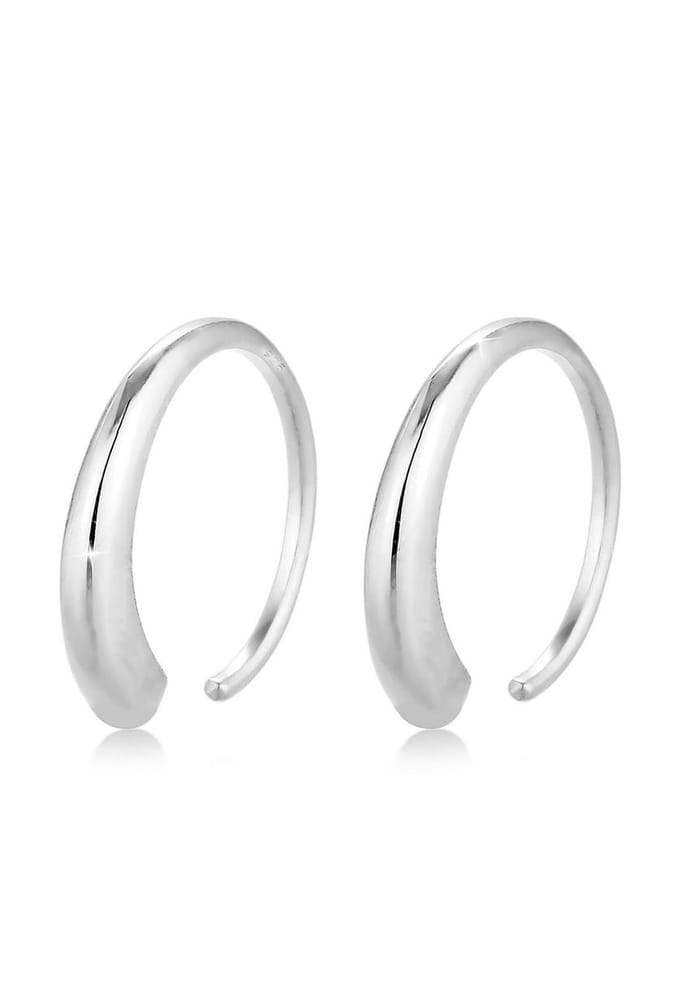 Elli Dames Oorbellen Dames oorringen Geo Basic Open Blogger Plain van 925 Sterling Zilver