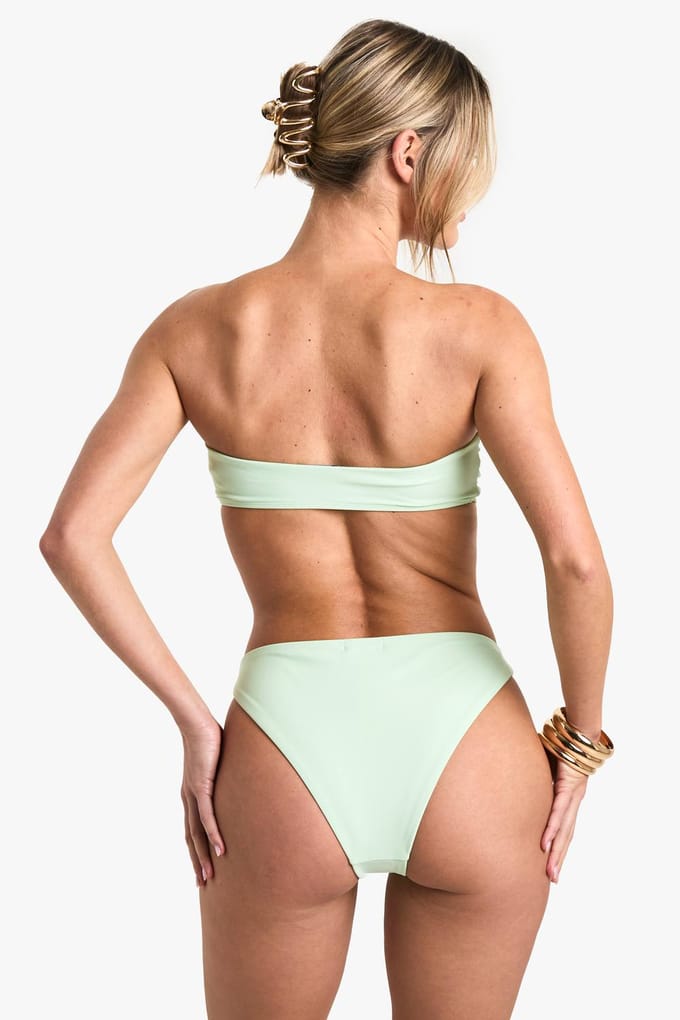 boohoo Dames Pearl Flower Bikini Onderstukken | Mint | Maat: 8