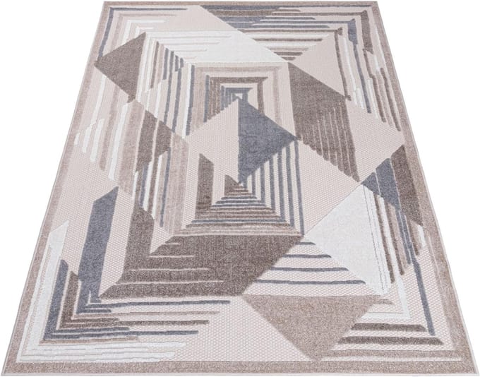 CLVP® Buitentapijt - Modern & Weerbestendig - UV-Bestendig -Beige / ed12c-cream