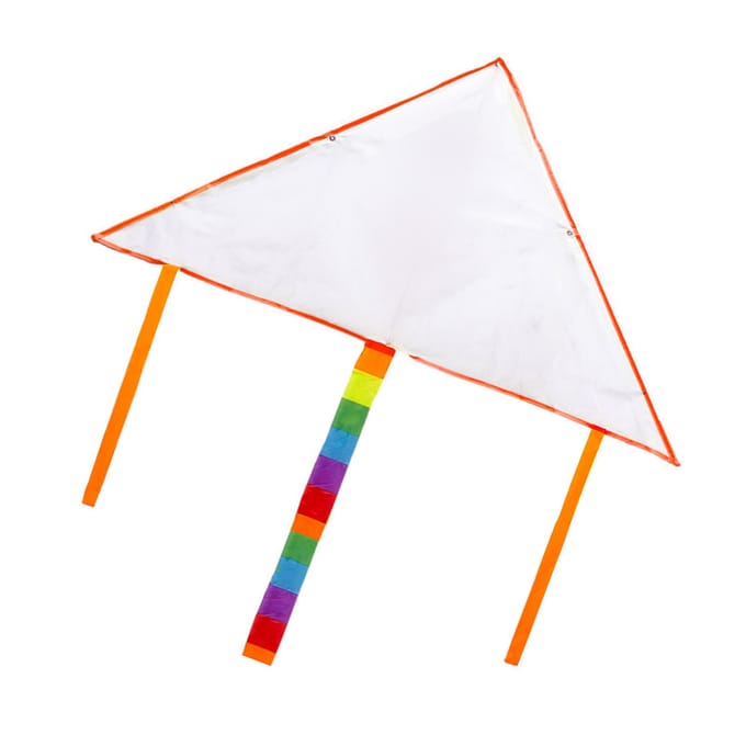 Blanke Driehoeksvlieger DIY Kinderen Doodle Kleurplaat Vlieger Buiten Vlieger Maakpakket voor white