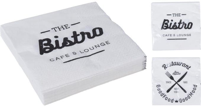 Excellent Houseware - Servetten 33x33cm-20st Bistro -