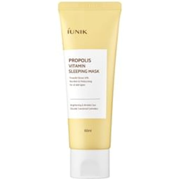 iUNIK Masque de nuit à la propolis et à la vitamine 60 ml - Masque hydratant et régénérant pour le visage pour la nuit