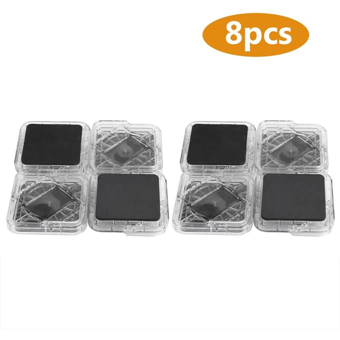 8-delige Set Antislip Meubelpoot Pad Mat voor Tafel Bureau Bed Bank Stoelen (Transparant Wit)
