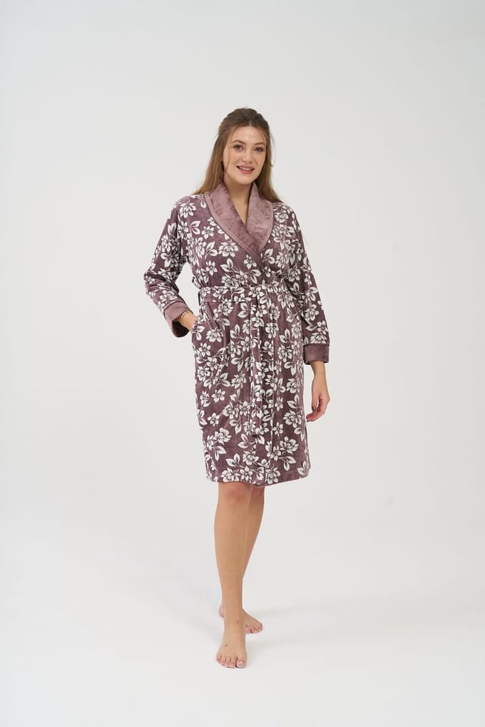 Dames Velours Badjas / Ochtendjas Mila / S