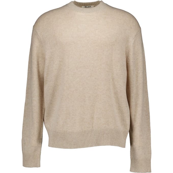 Olaf Essential Knitted Crewneck Sweaters Beige M240701