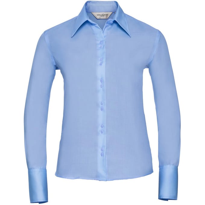 Russell Collection Dames/Dames Ultimate Non-Iron Shirt met Lange Mouwen (Heldere lucht)