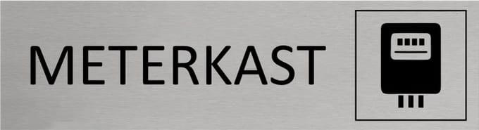 CombiCraft Aluminium deurbordje Meterkast 165x45mm - per stuk
