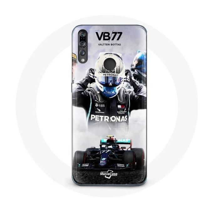 Coque pour Huawei p30 Formule 1 Valtteri Bottas pilote de course F1 Noir