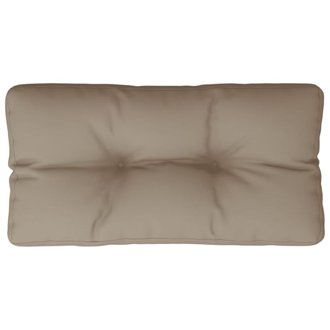 vidaXL - Palletkussen - 80x40x12 - cm - stof - taupe