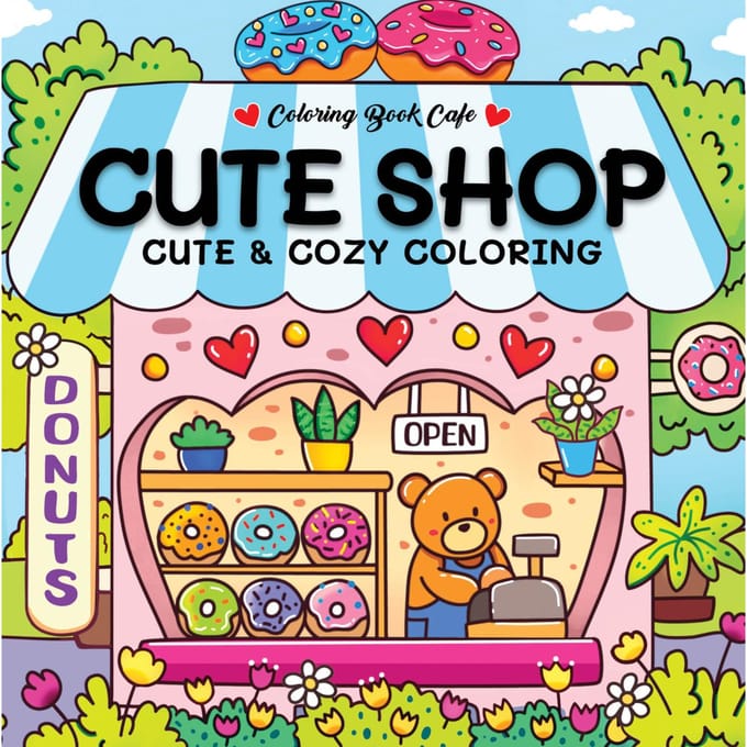 Cute Shop - Coloring Book Cafe