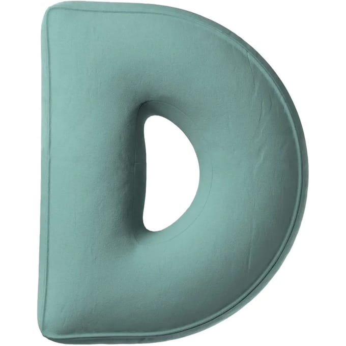 Kussen letter d Yellow Tipi Posh Velvet