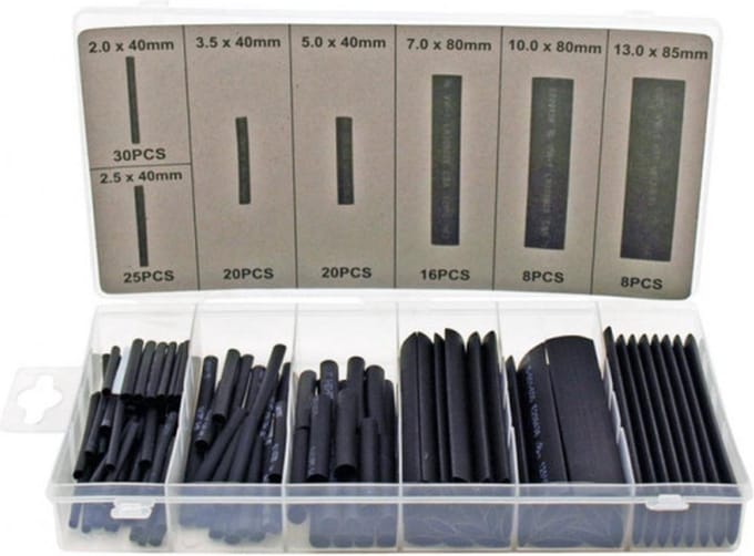 Assortiment Krimpkous zwart 127 pcs - FD1050