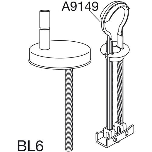 Pressalit universal tilt anchor hinge BL6999 with lift-off