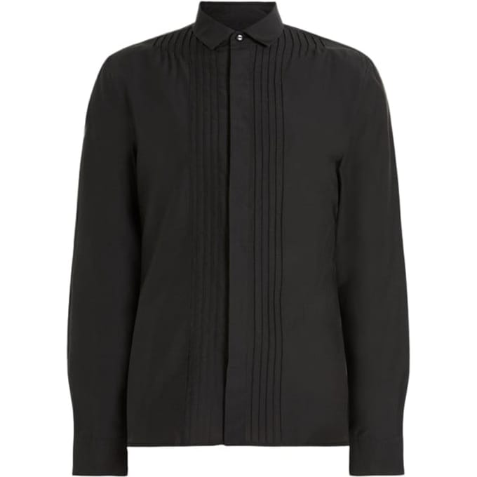 John Varvatos Laurent L/s Shirt Concealed Placket Bluf Black Maat: M | Casual Overhemden Outlet | Heren | Zwart