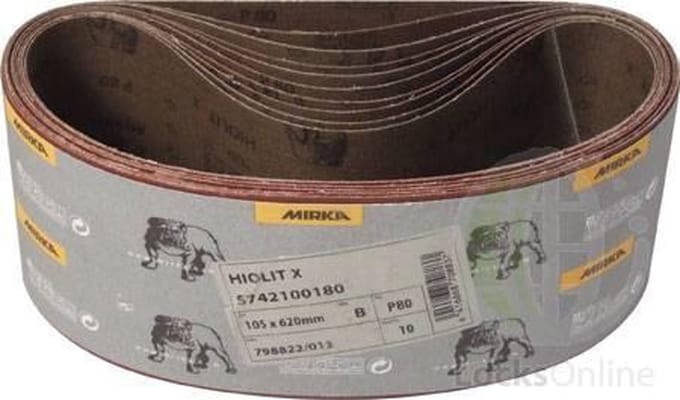 MIRKA HIOLIT X Schuurband 105x620mm Bruin per 10 stuks - P80