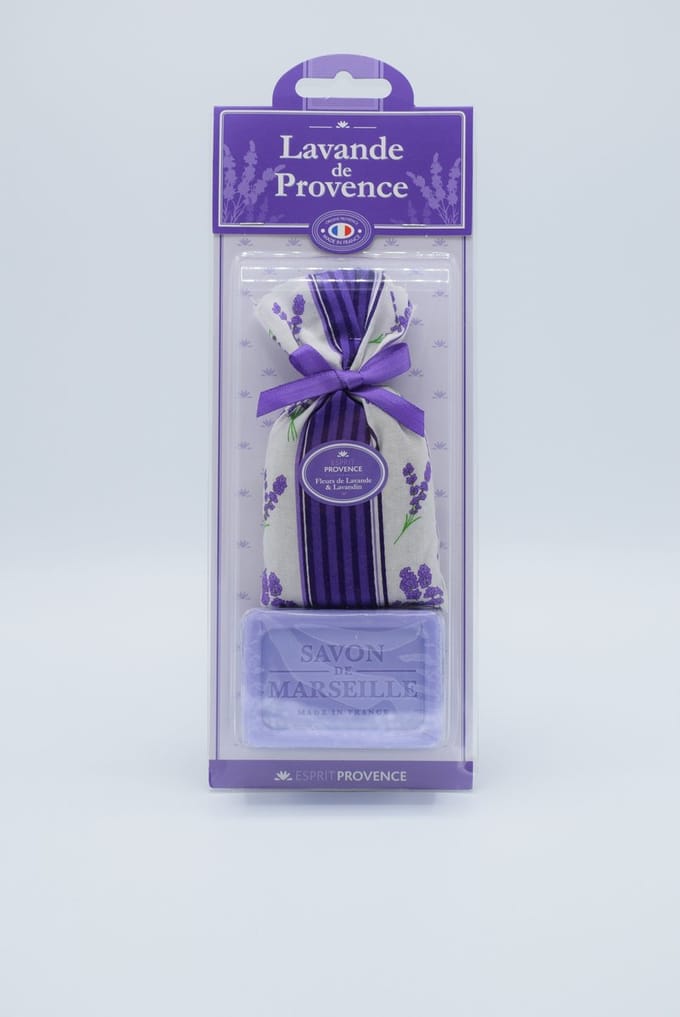 Lavendelgeschenk Provence zeep + lavendelzakje
