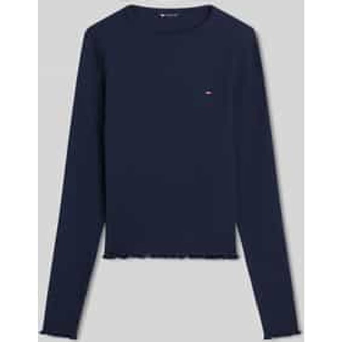 slim fit shirt met lange mouwen van katoenmix