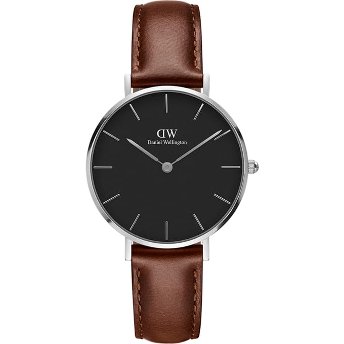 Daniel Wellington DW Watch Petite St Mawes Black Silver 32mm