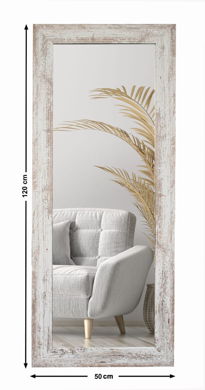 Canyon White Pine - Spiegel - 50x120 cm - Rectangular - MDF-frame