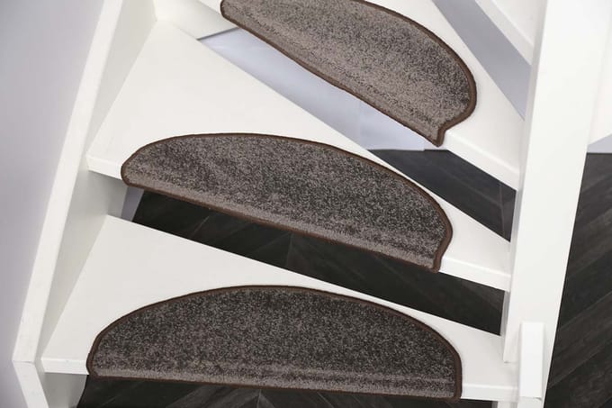 Trapmatten Twist- 15 stuks-65x20x4 cm-Bruin
