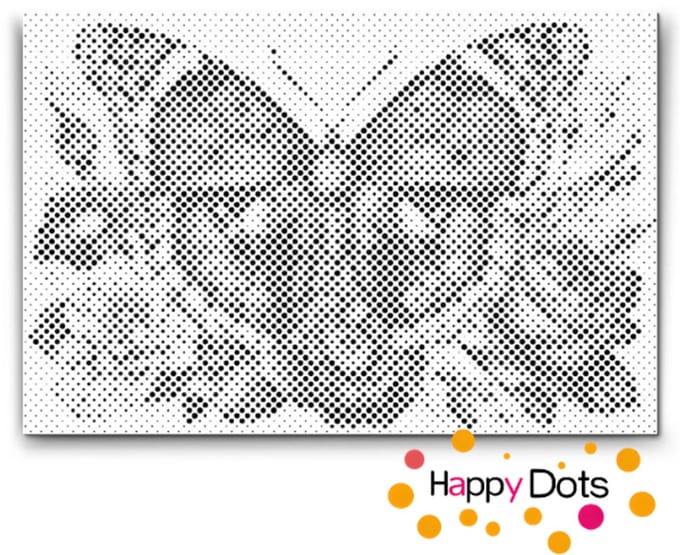 HappyDots DOT Painting Vlinders 02 - 20x30cm
