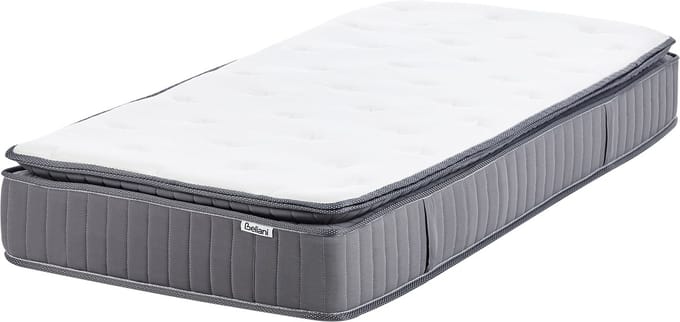 PLEASANT - Pocketveringmatras hard - Wit - 90 x 200 cm - Traagschuim