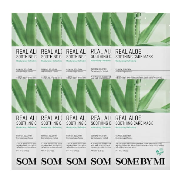 SOME BY MI - Real Aloe Soothing Care Mask - 10stukken
