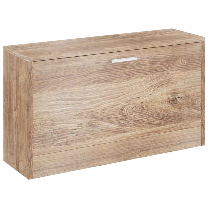 vidaXL - Schoenenopbergbank - 80x24x45 - cm - eikenkleurig
